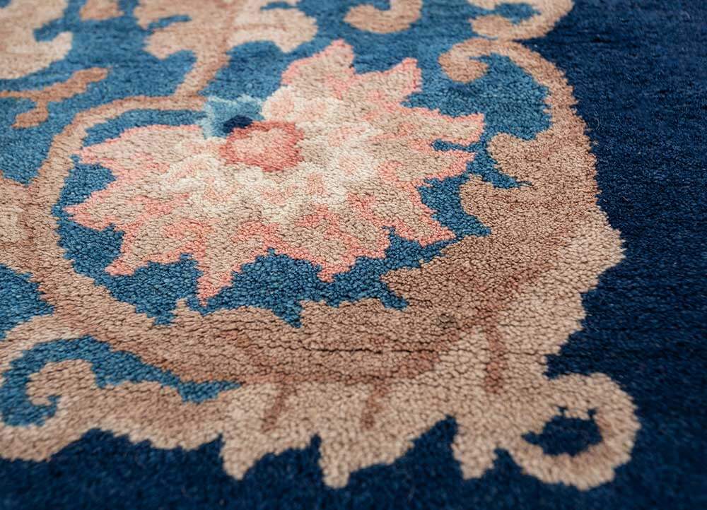 Blue Berry/Medieval Blue Hand Knotted Rugs