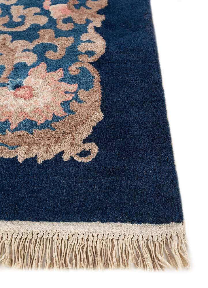 Blue Berry/Medieval Blue Hand Knotted Rugs