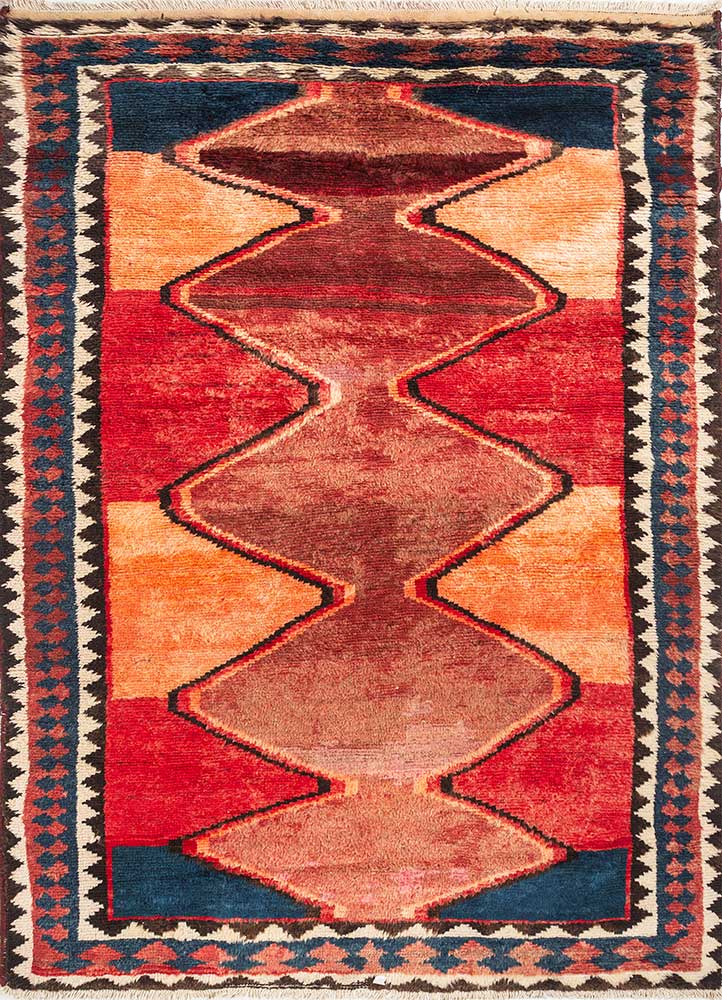 Red Orange/Blue Berry Moroccan Rugs