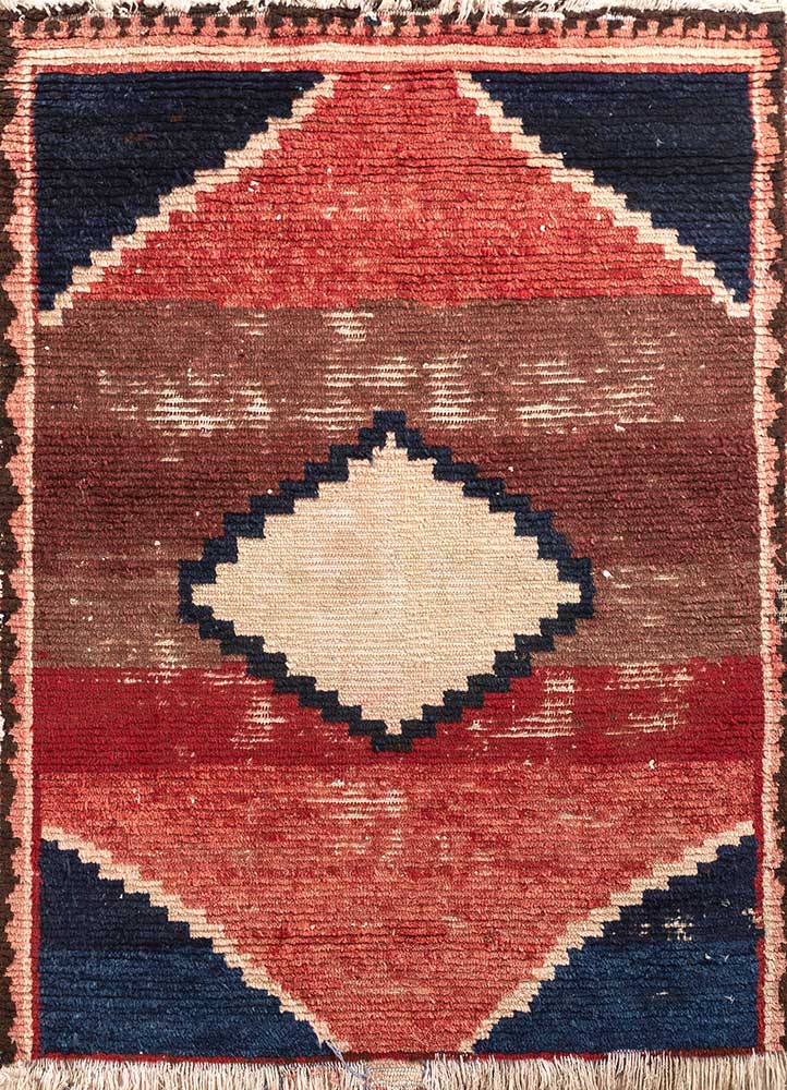 Gold/Cola  Red Oxide/Medieval Blue Moroccan Rugs