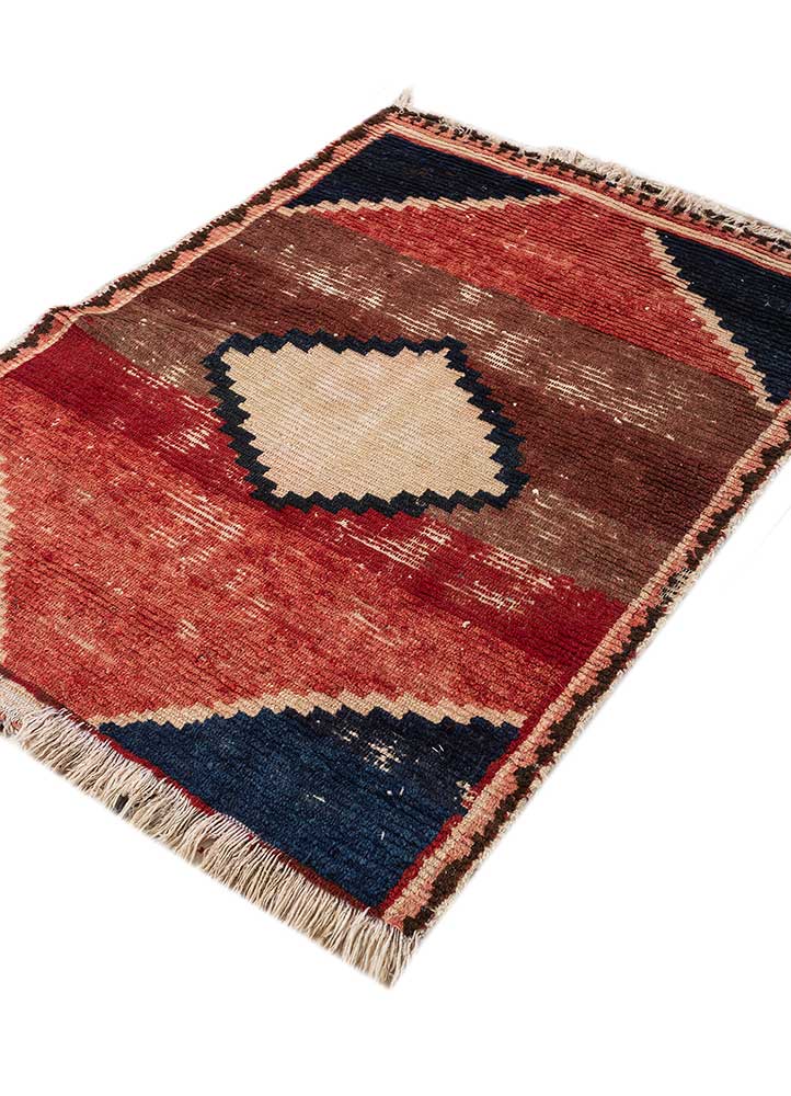 Gold/Cola  Red Oxide/Medieval Blue Moroccan Rugs