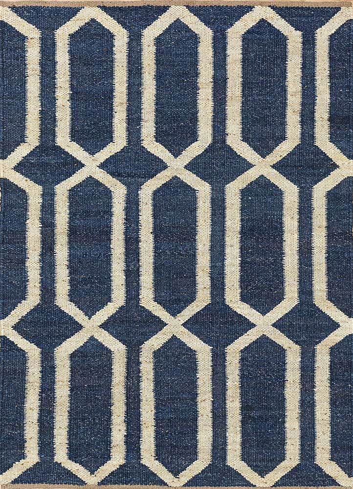 Deep Navy/Cloud White Flat Weaves Rugs