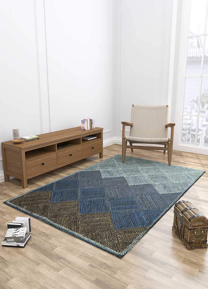 Mineral/Dark Denim Flat Weaves Rugs