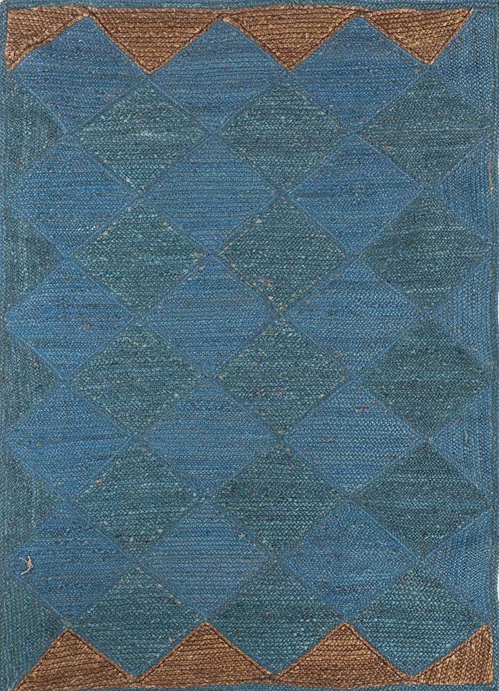 Inky Sea/Aegean Blue Flat Weaves Rugs