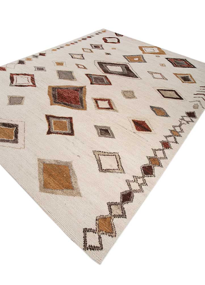 Linen White/Cola Moroccan Rugs