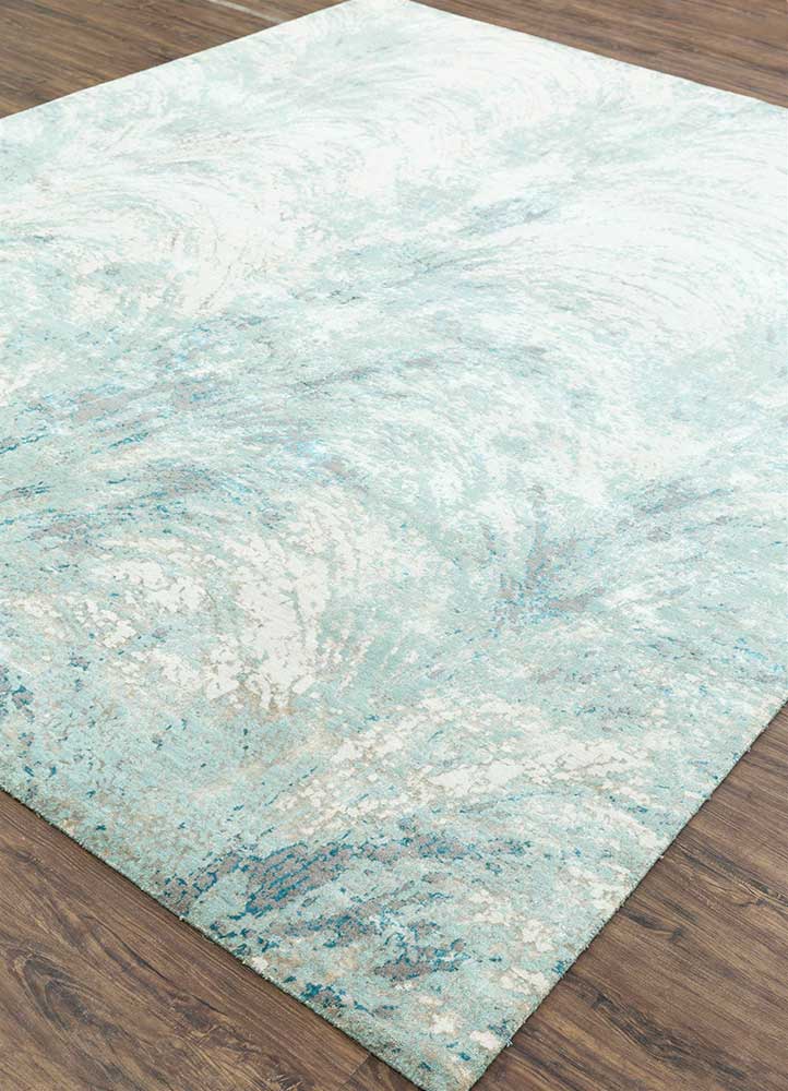 Light Sea Mist/White Hand Knotted Rugs