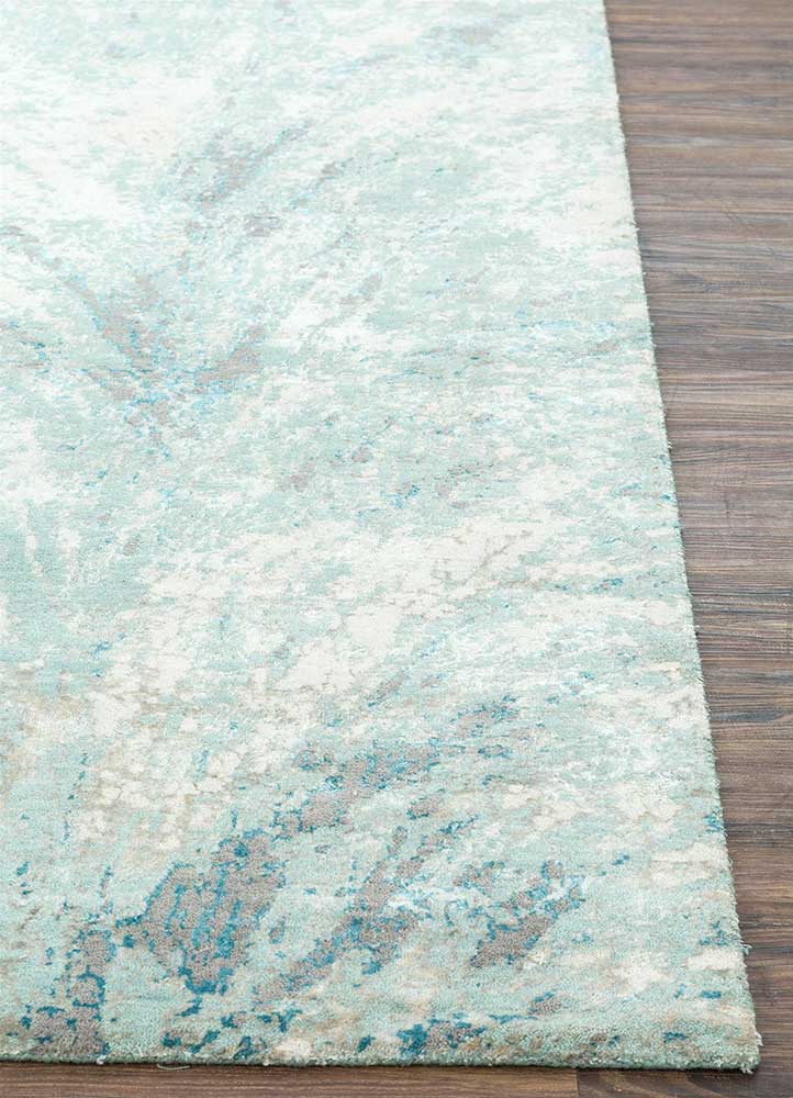 Light Sea Mist/White Hand Knotted Rugs