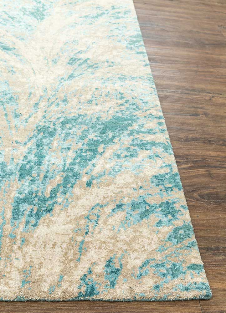 Caribbean Sea/Ivory Hand Knotted Rugs