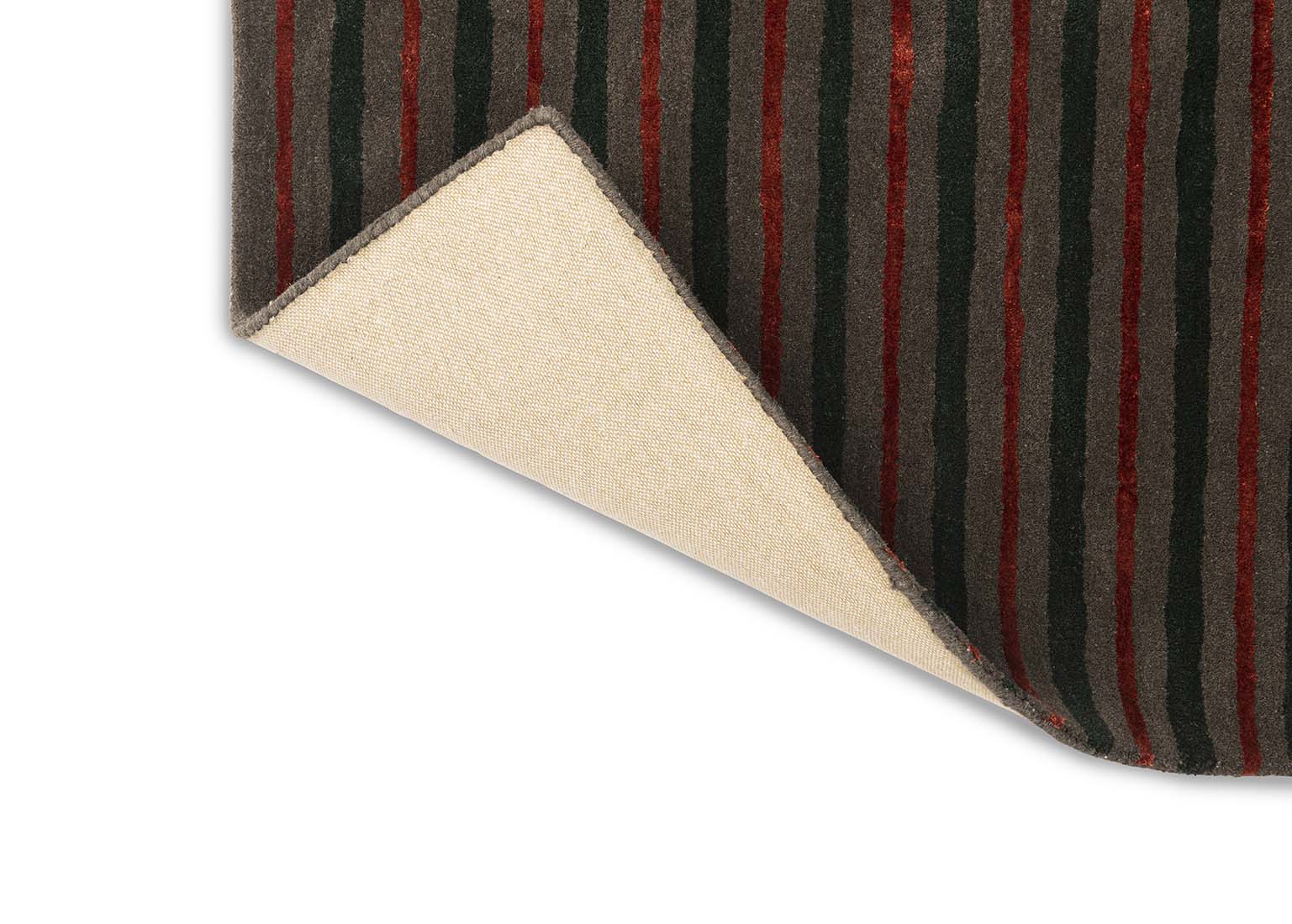Scarlet Stripes Hand-Tufted Rug: A Bold, Elegant Statement