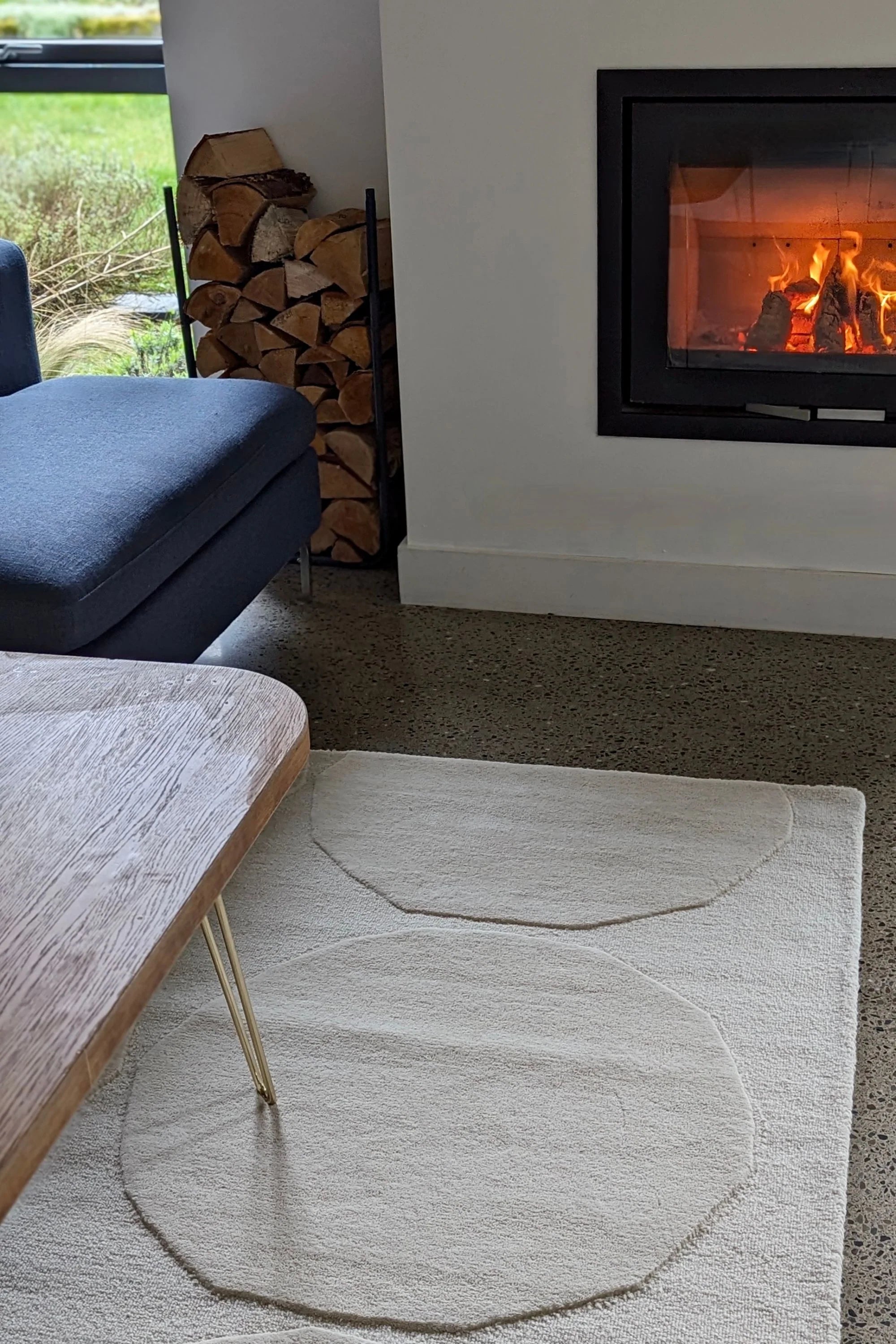 Stonehaven Hand-Tufted Rug: Geometric Elegance in Wool