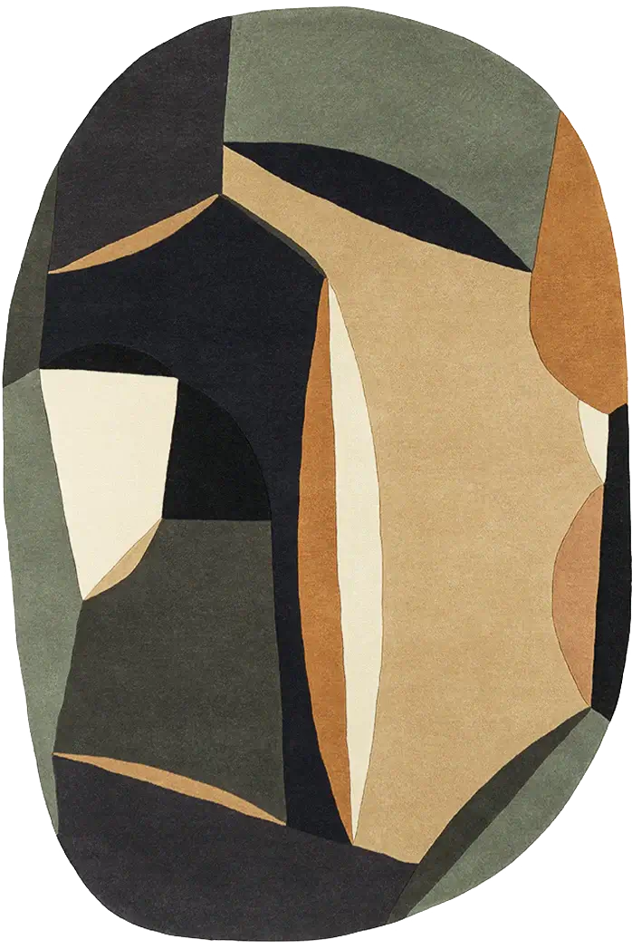 Brown Irregular Shape Rug