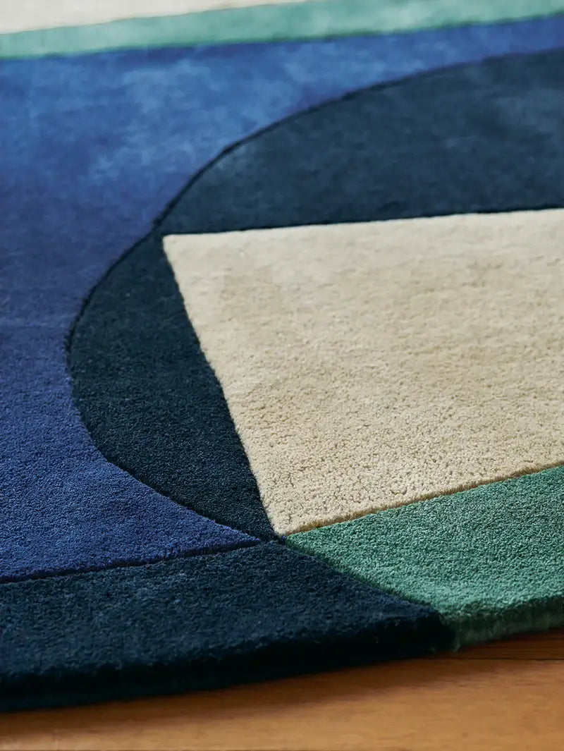 Blue  Irregular Shape Rug