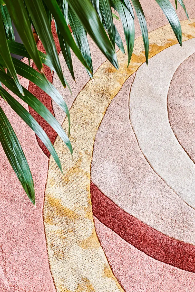 Pink Irregular Shape Rug