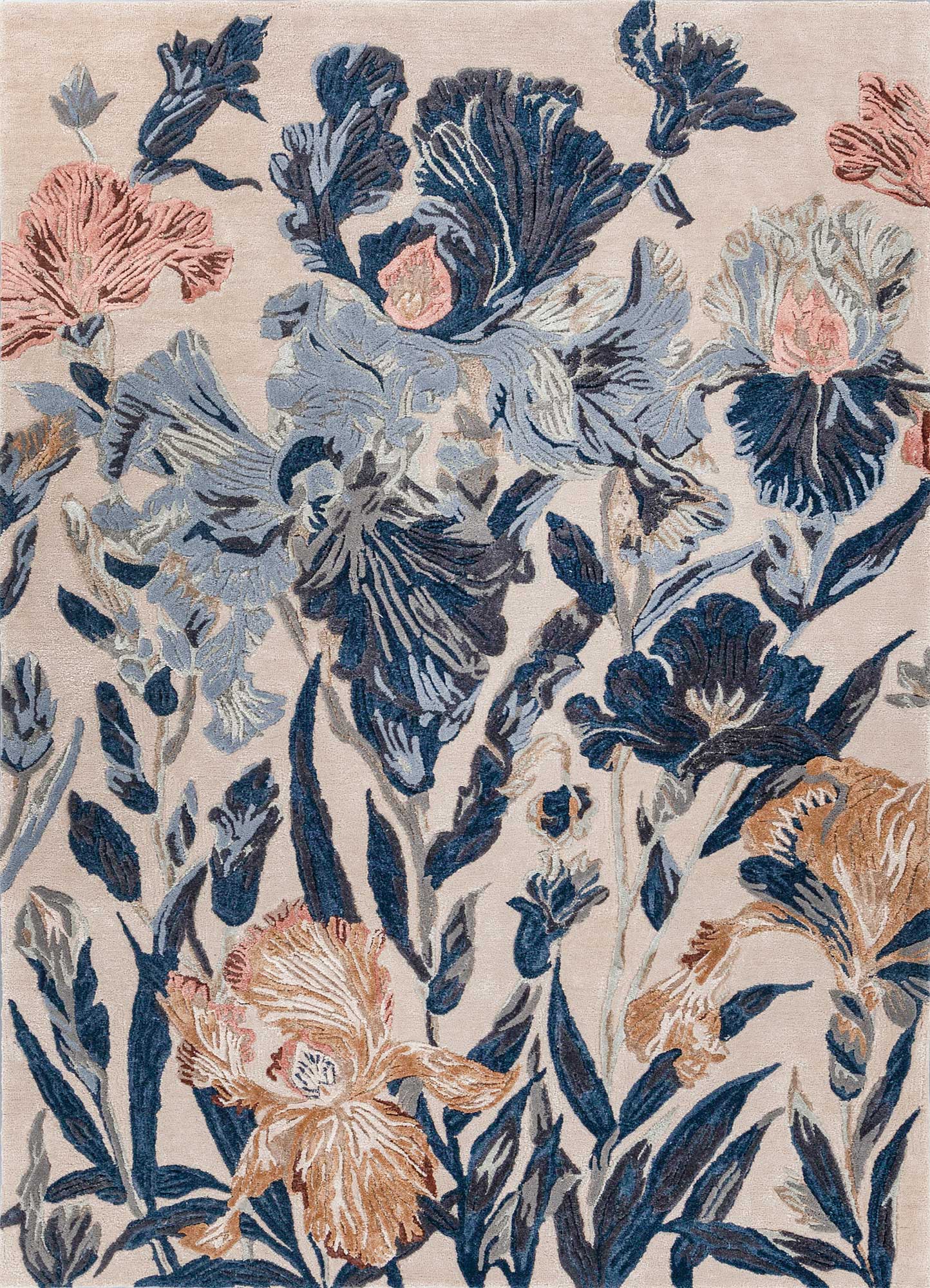 Alina indigo hand tufted Rug