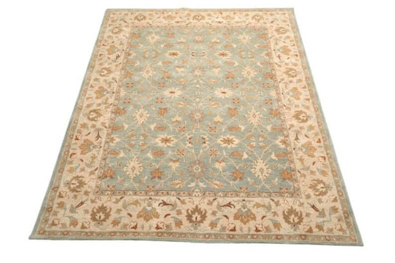 Oushak Beige Persian Designer Handmade Wool Rug