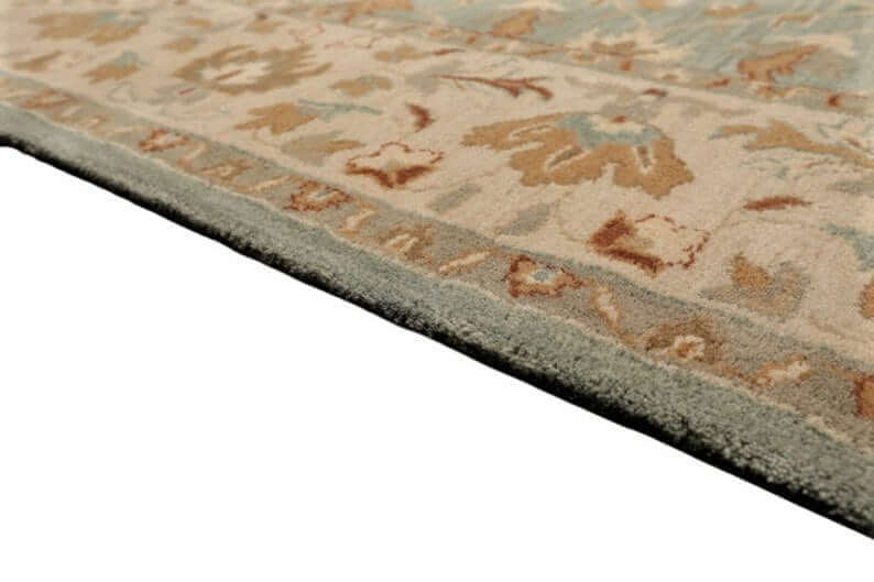 Oushak Beige Persian Designer Handmade Wool Rug