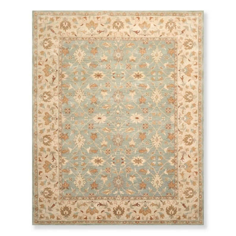 Oushak Beige Persian Designer Handmade Wool Rug