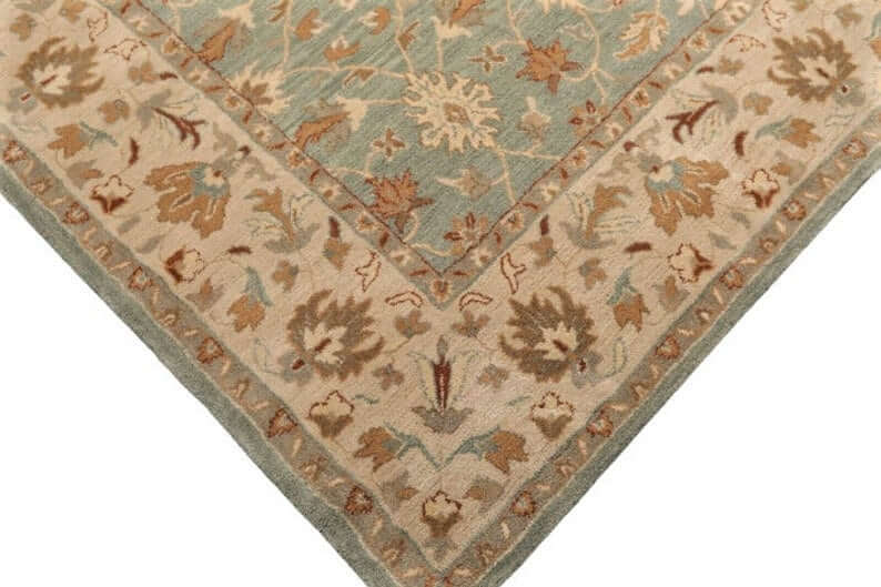 Oushak Beige Persian Designer Handmade Wool Rug