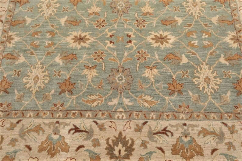 Oushak Beige Persian Designer Handmade Wool Rug