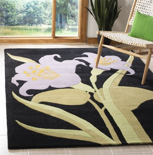Liliana Noir Lily Rug