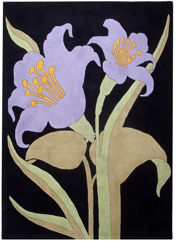 Liliana Noir Lily Rug