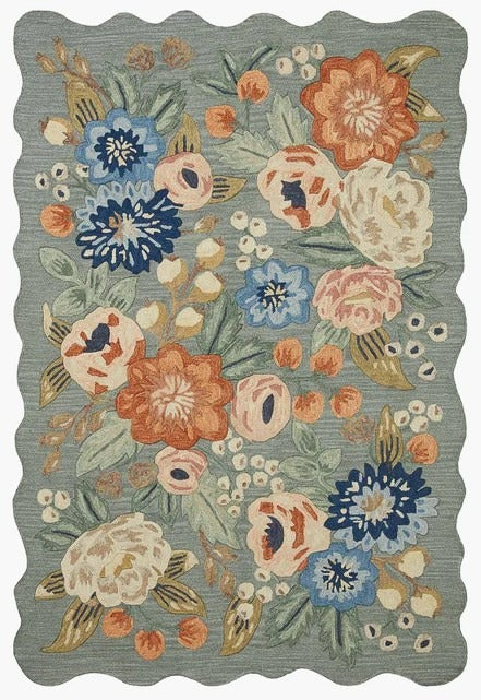 Silhouette Garden Scallop Rug