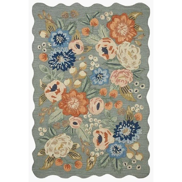 Silhouette Garden Scallop Rug