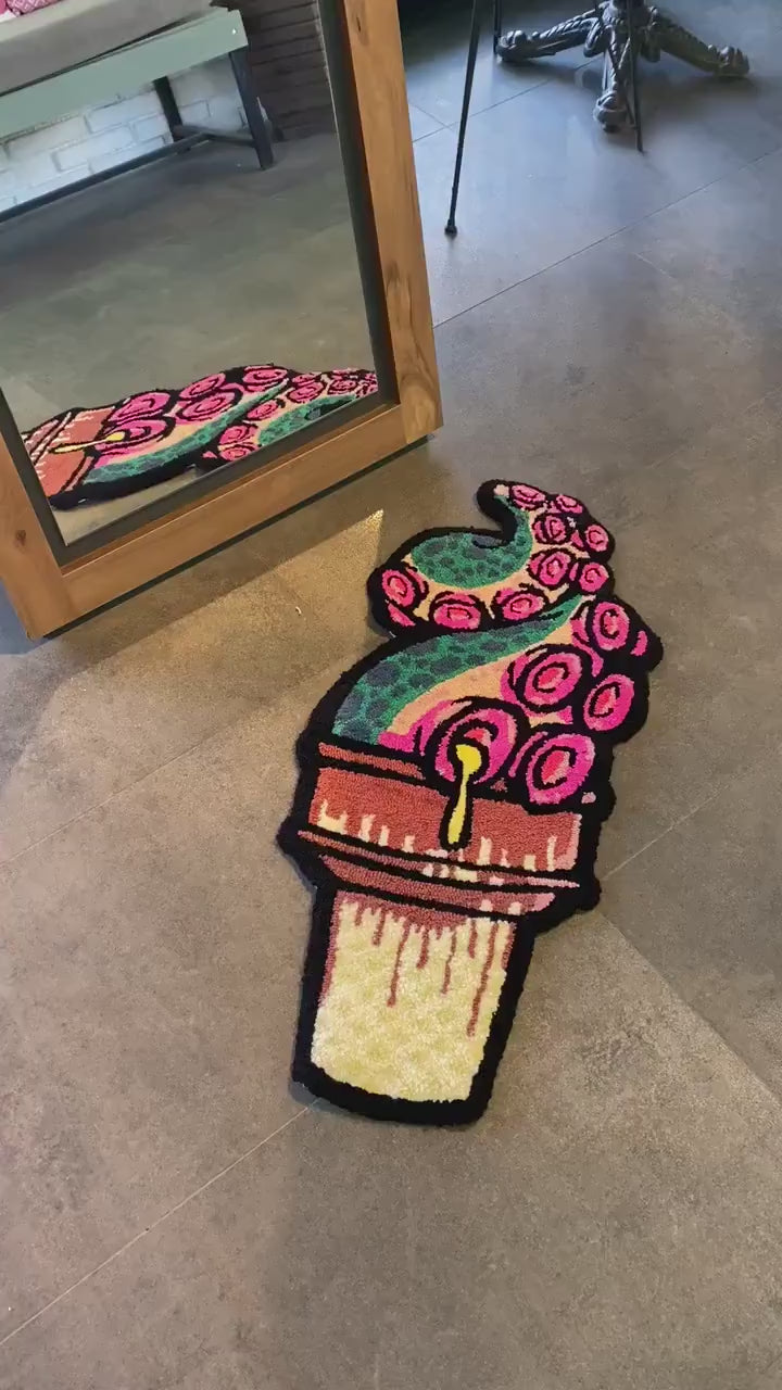 Gumdrop Swirly Tentacle Treat Tufted Rug