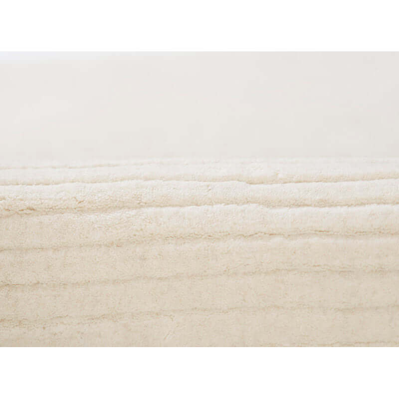 Elegant White Striped Hand Loom Rugs - Classic