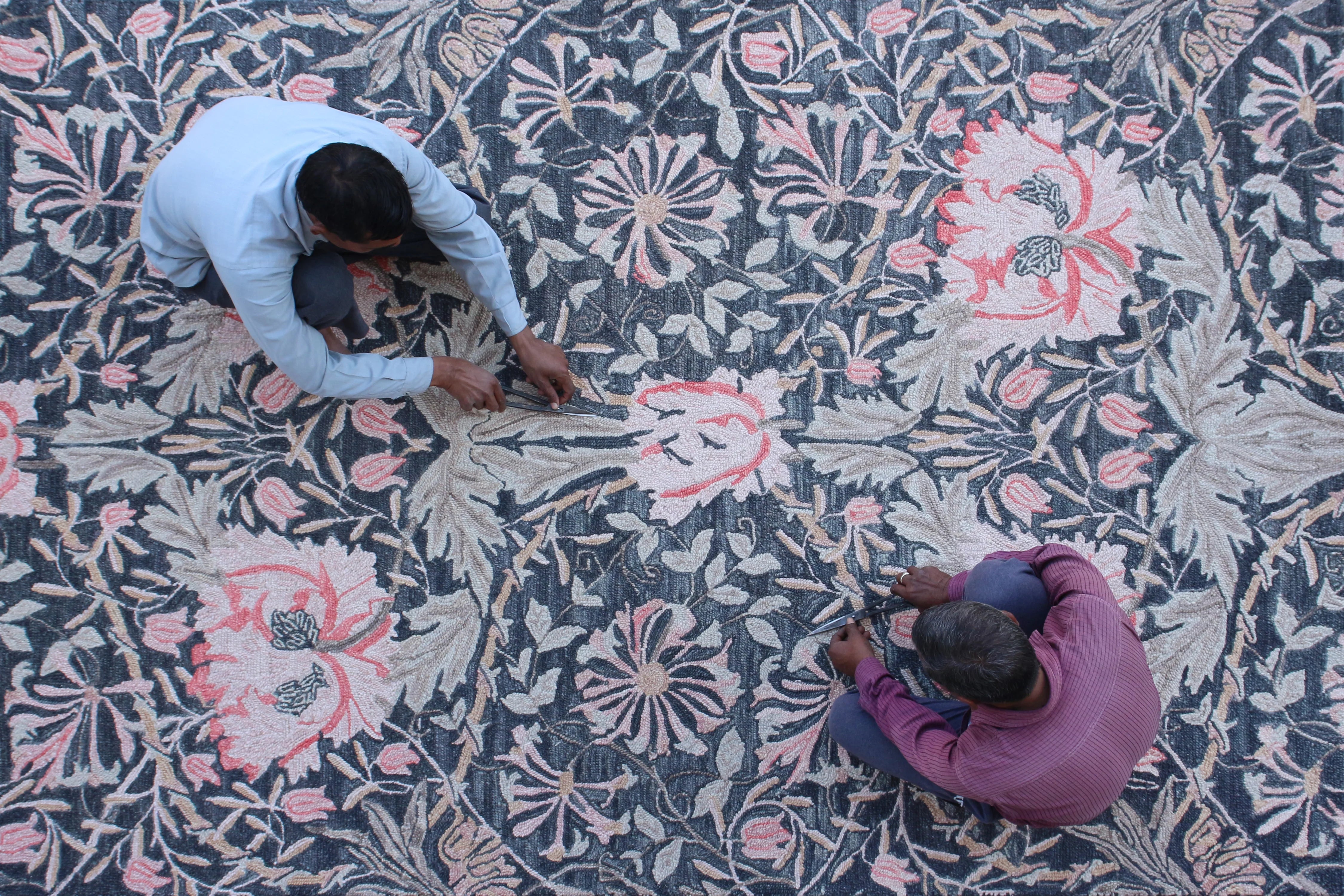 Midnight Blossom Hand-Tufted Rug